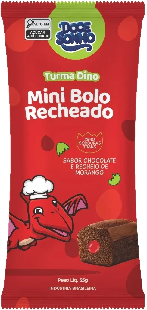 Mini bolo chocolate com morango